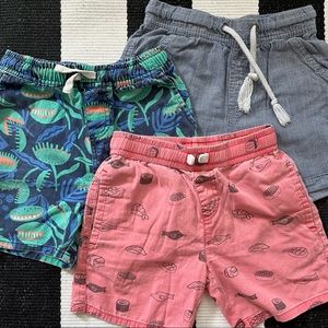 3 pairs of shorts.